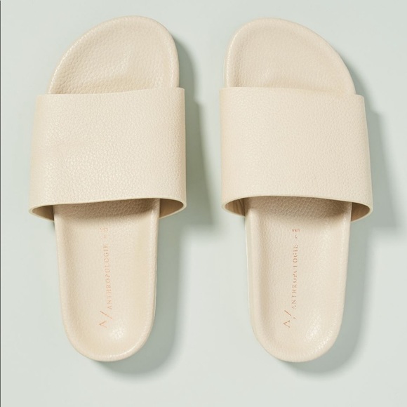 NEW Anthropologie Kimbra slides in cream size 40 - Picture 2 of 6